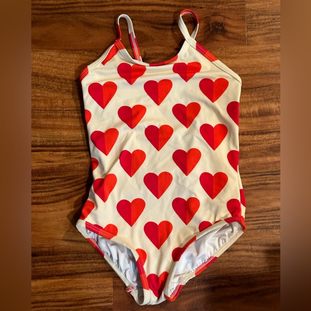 EUC Hanna Andersson Heart Bathing Suit